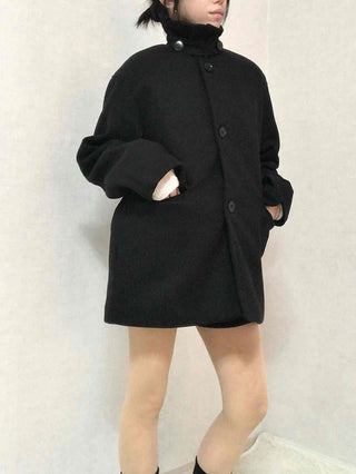 Basic Collar A-Line Boxy Fit Single Coat