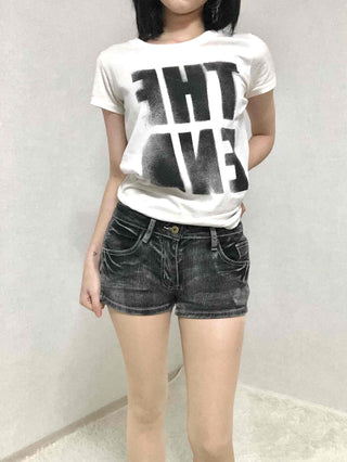 Premium Denim-on-Denim Stitch Belt Loop Micro Denim Shorts