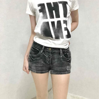 Premium Denim-on-Denim Stitch Belt Loop Micro Denim Shorts