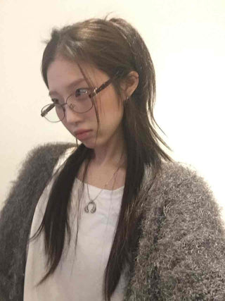 Glam Fluffy Muffler Sleeve Crop Cardigan