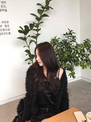 Luxury Fringe Shirred Loose Fit Long Cardigan