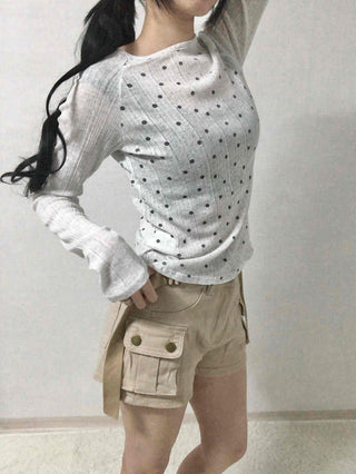 Cargo Flap Pocket Belted Roll-up Shorts
