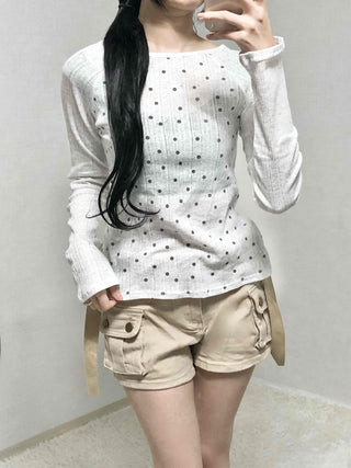 Cargo Flap Pocket Belted Roll-up Shorts