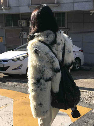 Luxury Bold Eco Fur Crop Jacket
