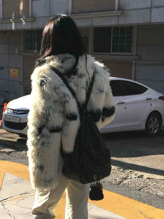Luxury Bold Eco Fur Crop Jacket