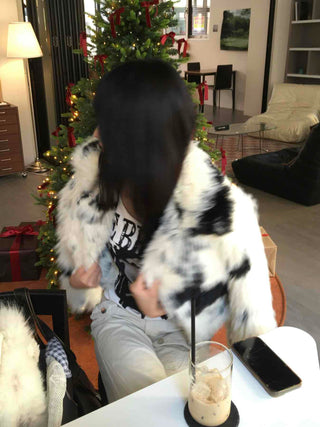 Luxury Bold Eco Fur Crop Jacket