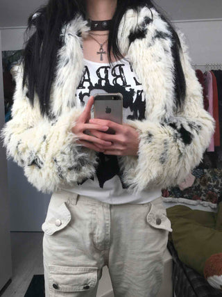 Luxury Bold Eco Fur Crop Jacket