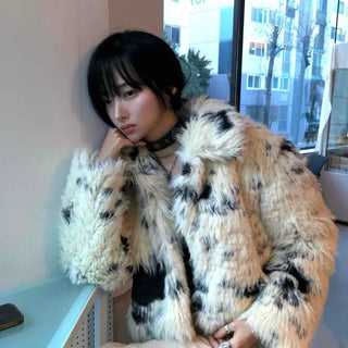 Luxury Bold Eco Fur Crop Jacket