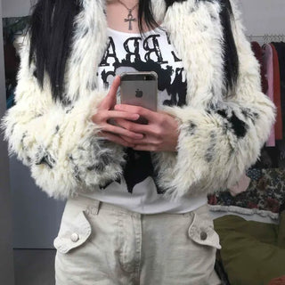 Luxury Bold Eco Fur Crop Jacket