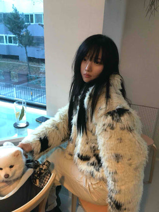 Luxury Bold Eco Fur Crop Jacket