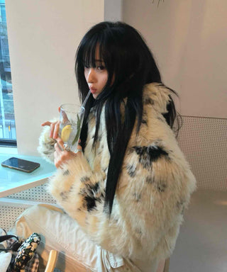 Luxury Bold Eco Fur Crop Jacket