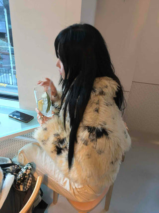 Luxury Bold Eco Fur Crop Jacket