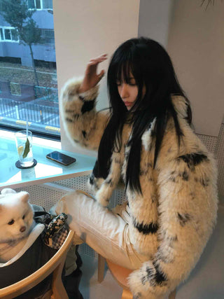 Luxury Bold Eco Fur Crop Jacket