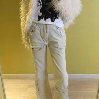 Street Stitch Cut Semi Bootcut Pants
