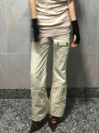 Street Stitch Cut Semi Bootcut Pants
