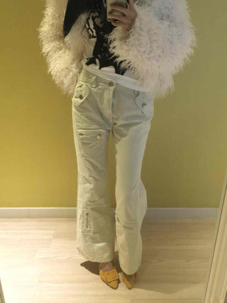 Street Stitch Cut Semi Bootcut Pants