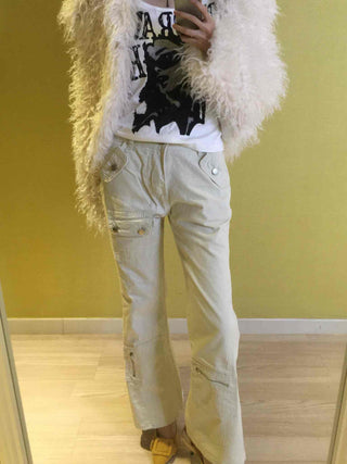 Street Stitch Cut Semi Bootcut Pants