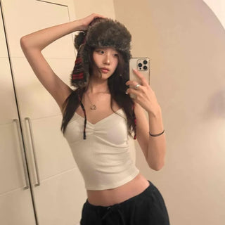 Strap Silhouette Sweetheart Neck Crop Sleeveless