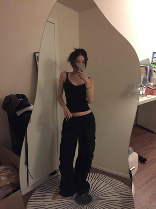 Scallop Feminine Crop Slim Knit Sleeveless