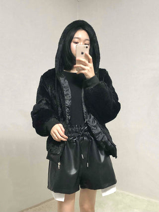 Fleece Fur Oversized Half Zip