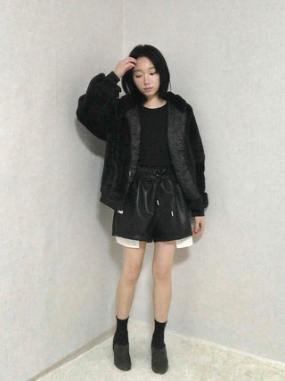 Fleece Fur Oversized Half Zip
