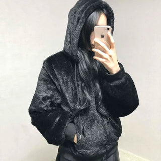 Fleece Fur Oversized Half Zip