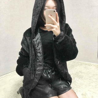 Fleece Fur Oversized Half Zip