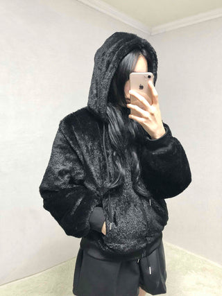 Fleece Fur Oversized Half Zip