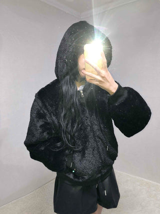 Fleece Fur Oversized Half Zip