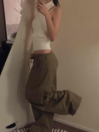 Utility Multi-Flap Drawstring Cargo Pants