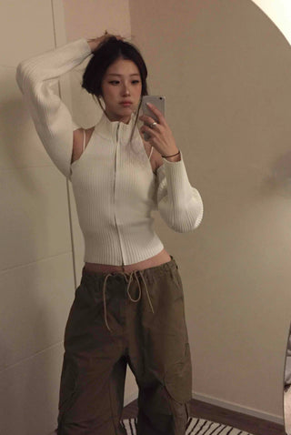 Delicate Fit Slim Square Neck Crop Sleeveless