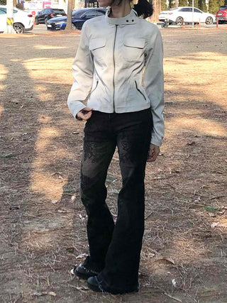 Military Cargo Pocket Half-Neck Slim Fit Jacket