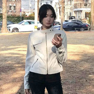 Military Cargo Pocket Half-Neck Slim Fit Jacket
