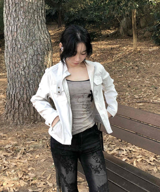 Military Cargo Pocket Half-Neck Slim Fit Jacket