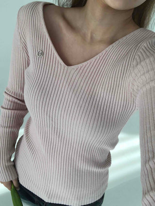 Metallic Button Angora Touch Crop Knit