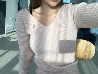Metallic Button Angora Touch Crop Knit