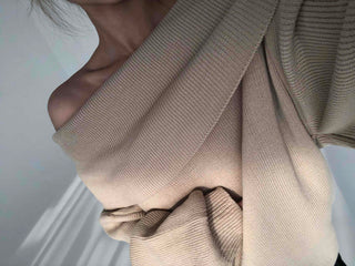 Loose Fit Basic Off-Shoulder Knit