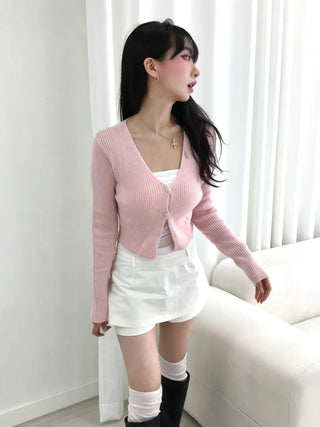 Leon V-neck Ribbed Cardigan