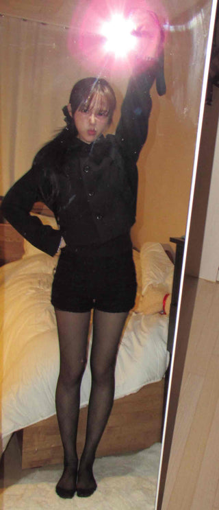 Leggings-fit Spandex Tights Mini Shorts