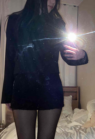 Leggings-fit Spandex Tights Mini Shorts