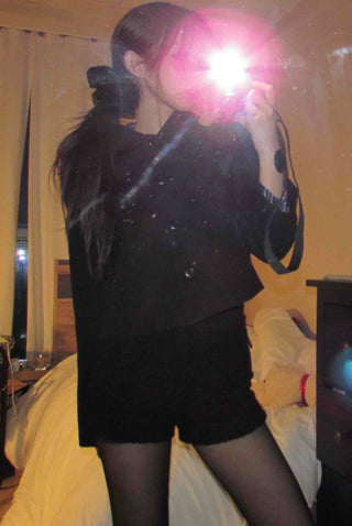 Leggings-fit Spandex Tights Mini Shorts