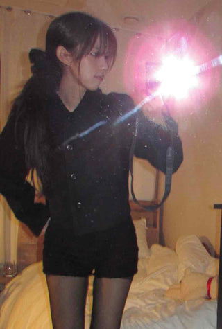 Leggings-fit Spandex Tights Mini Shorts