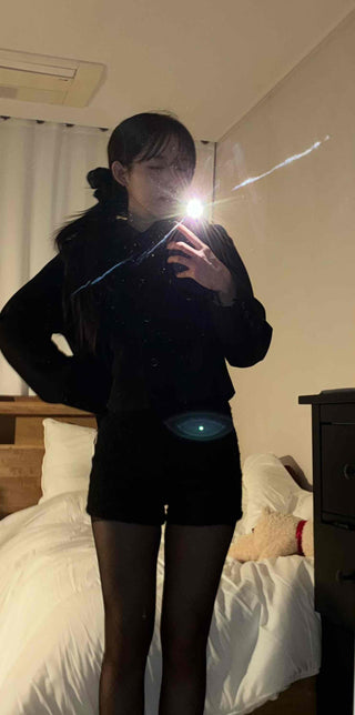 Leggings-fit Spandex Tights Mini Shorts