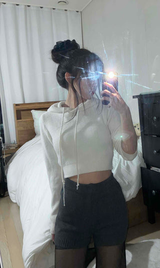 Ribbed Minimal Sporty Knit Elastic Waist Shorts