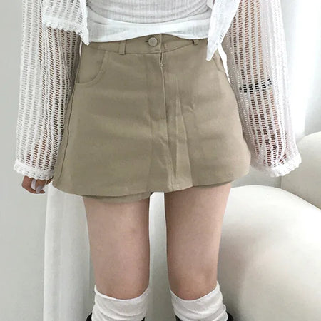 Uni Cotton A-line Short Mini Skirt