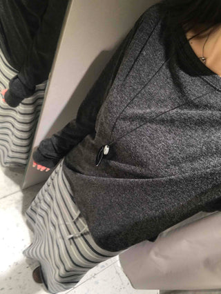Loose Fit One-Off Shoulder Long Sleeve T-Shirt