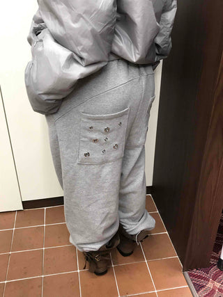 Campus Back Pocket Studded Tapered Pants