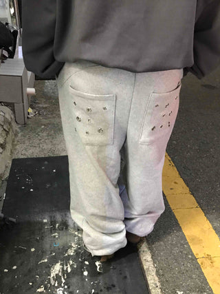Campus Back Pocket Studded Tapered Pants