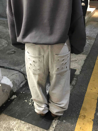 Campus Back Pocket Studded Tapered Pants