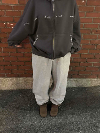 Campus Back Pocket Studded Tapered Pants